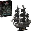 Party town Puzzle 3D Nave Pirata Queen Anne's Revenge 180 Pezzi | Modellino da Costruire per Bambini +8 Anni e Adulti | Modellismo Navale Educativo | Nave da Collezione | Regalo Creativo