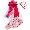 Hengluck Vestiti per bambole reborn vestiti per bambole da 50 cm con motivo giraffa, set da 5 pezzi accessori per bambole rinate da 43 a 55 cm
