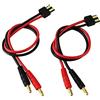 OliYin 2pcs Maschio Traxxas Connettore TRX a 4.0mm Spina di Banana placcata Oro con 14AWG Cavo di Ricarica per Gel di silice L 300mm 11.8in (Confezione da 2)