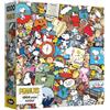 Rose Art RoseArt - Peanuts - Peanuts Pins - Puzzle da 1000 pezzi per adulti - Collage da collezione Snoopy, Charlie Brown e Woodstock - Opera d'arte di arachidi vibranti - 67,625 x 49,25 cm