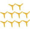 LiebeWH 10 PZ Elica a 3 Pale ABS Ventola Foglie per Modello di Nave RC Barca FAI DA TE Aereo Scienze Educazione Giocattoli (Giallo)