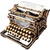 ROKR Puzzle 3D in Legno Macchina da Scrivere Meccanica Modellino Classica | Kit Costruzione Fai da Te per Adulti, Arredamento da Scrivania Retro, Mechanical Typewriter Versione Classica, LK703B