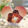 uniqicon Puzzle Personalizzato Con Foto,Cuore Ornamento,Regali Fidanzato,Regalo A Forma Di Cuore,Regalo Personalizzato,Foto Personalizzata,Idee Regali San Valentino,Cornice Personalizzata,Jigsaw