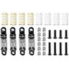 GPM Aluminum Alloy Adjustable Shock Set 22 mm For Axial 1/30 SCX30 Ford Bronco AXI-2048 / Jeep Wrangler AXI-2261 Rock Crawler Upgrades - Silver