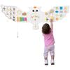 COSTWAY Pannello attività Muro Gufo Busy Board in Legno, Giochi Sensoriali con Calcoli Magnetici, Xilofono, Stringere Lacci e Orologio, Giocattolo Montessori, Adatto a Bambini 3+ Anni