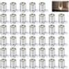 GodtKowty 40 luci Mini LED, luci LED con batteria integrata, luce micro per fai da te, miniature, vetrine, case delle bambole, accessori per la decorazione, progetti creativi, illuminazione calda, adesivo