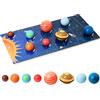 JugueteLand Puzzle in legno del sistema solare per bambini, pianeti, spazio, giocattolo | Puzzle in legno con sistema solare con 8 sfere pianetiche. STEM - Giocattolo educativo spaziale e Montessori