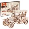 ROKR Vintage Car, Puzzle 3D de Madera de Coche Clásico, MC801 | Escala 1:15, puertas y maletero abatibles, montaje de 3 horas, estilo vintage