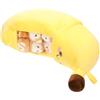 VICASKY Cuscino Peluche Banana in Pp Cotton e Short Plush Giallo | Finestra Trasparente, Decorativo per Camera da Letto e Soggiorno, Regalo Festa, Prop Fotografico per Ragazzo Ragazza