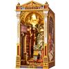 Rolife Book Nook Library of Wonders, Puzzle 3D in Legno, Kit Miniatura Fai-da-Te, Fermalibri Decorativo per Scaffali, Regalo Creativo di Natale e Compleanno per Adulti e Ragazzi