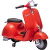 AIYAPLAY Moto Elettrica per Bambini 3+ Anni Licenza VESPA 6V Rosso | Batteria al Litio, Motorino Elettrico per Bambini, Rotelle Rimovibili, Musica, USB, Faro LED, 3-5 km/h, Mini Moto, Max 30kg