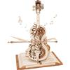 ROBOTIME Magic Cello, carillon meccanico 3D con arco mobile | Su una scrivania o mensola, un regalo creativo per chi ama Kit Book Nook Regalo per adulti, lettori e amanti delle miniature
