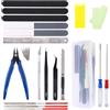 Gykutix 23 Pezzi Kit Modellismo Strumenti Base Modello per Gundam Model Tools Kit Attrezzi per Modellismo Hobby Building Craft Set Edifici Auto Aerei Modello Modellatore Riparazione e Fissaggio