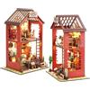 Lycidae Book Nook Kit per adulti fai da te casa in miniatura con luce | Libreria 3D in legno puzzle Booknook da inserire decorazione artigianale per adulti 14+ regali