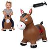 Jamara 460597 - Animale salterino Cavallo marrone con pompa - Orecchie come supporto, Resistente, Sviluppa il senso di equilibrio, Peso fino a 50 kg