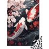 GJDNEAAKL Pesce Koi Fiori di Ciliegio Puzzle 1000 Pezzi Carta Puzzle per Adulti Relax Concentrazione Interazione Familiare Arredo Regalo 70x50cm/1000pcs