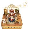 Tonecheer Scatola Musicale Puzzle 3D Legno, Kit di Modellismo DIY per Adulti, Carillon Rotante, Puzzle in Legno per Decorazione Domestica, Regalo di Compleanno o Natale(Famiglia Di Gatti)