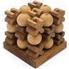 SiamMandalay Mini 3D Tic-Tac-Toe: fatto a mano & organico 3D Brain Teaser in legno per adulti con confezione regalo SM (nella foto)