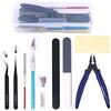 Swpeet 9Pcs Compatibile per Gli Strumenti di Base del Modellatore di Gundam, Sostituzione Perfetta per Il Kit di Strumenti del Modello di Gundam