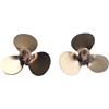 RCXCLXLH RC Model Ships Set Di Eliche In Ottone Da 20mm A 3 Pale CW E CCW, Coppia, Foro Albero Da 2mm, Saldate In Stagno, Accessori For Modelli Di Barche