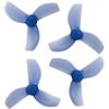 Gemfan 4 paia di eliche a 3 lame/4 pale da 1,0 mm CW CCW PC Paddle per 08028 Motor Freestyle Racing Tinywhoop Drone (3 lame, blu)