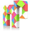 ROXENDA Magic Snake con 48 Blocchi, Magic Snake Cube Twist Puzzle - 3D Puzzle Giocattolo di Fidget Snake Gadget Compleanno per Bambini e Adulti - 1 Pack (Multicolore)