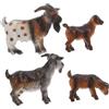 Toyvian 4pezzi Modellini Di Capra Simulati Decorazioni Per Feste e Giocattoli Educativi Per Ragazzo Ragazza Figurine Di Animali Da Fattoria Realistiche Per Decorazioni Casa e Educative