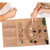 Genérico Gioco di dadi da baseball, gioco da baseball in legno, tavola | Gioco classico di numeri matematici in legno, pinball, per bambini e adulti