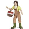 Papo - Statuina Fattoria con Contadina e Cestino Realistica - 3 Anni + - Collezione Vita in Fattoria - Gioco Creativo Mondo Rurale - Idea Regalo Giocattolo Bambina Bambino
