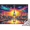 JXQHBVMG Puzzle ecologico da 1000 pezzi Eiffel Night ad alta difficoltà, Torre Eiffel al tramonto, decompressione per adulti e famiglie, 38x26 cm/1000 pezzi