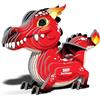EUGY 085 Drago Rosso.Eco-Friendly 3D Paper Puzzle Fantasy