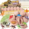 NCKIHRKK Dinosauri per Bambini, 12 Pezzi Uova Dinosauro Set di Scavo Gioco Bambino 6 Anni, Dinosauro Giocattolo Giochi Regalo Bambino Bambina per 6 7 8 9 Anni Regalo di Compleanno Pasqua
