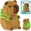 FCXVXCL Capybara Blocchi da Costruzione, Mattoncini da Costruziones Mini Building Blocks Sets Micro Mattoncinis Creativi Set 3D Puzzle Blocchi DIY Mattoncini da Costruzione per Regalo di Compleanno Carnevale