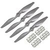 CENPEK Confezione da 4 eliche RC CW 17,8 x 12,7 cm 2-Vane per aeroplano nylon grigio con anelli adattatori