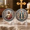 Generic Monete commemorative 3D religiose fatte a mano, con Vergine Maria e Sacro cuore, per preghiera, decorazione per la casa, 1 pezzo