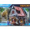 PLAYMOBIL History 70954 - Pasticceria medievale, 72 pezzi, dai 4 anni in su, con 2 personaggi e accessori: forno, prodotti da forno, arredamento e molto altro ancora, giocattolo da costruzione