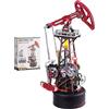 ROBOTIME 3D Puzzle Erwachsene Ölpumpenheber Modellbausatz- Mechanisches Bastelset mit Licht & Bewegung, PVC Ingenieurmodell-Spielzeug, Geschenk für Sammler & STEM-Fans, CGL03
