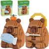 FCXVXCL Capybara Mattoncini da Costruzione, 2PCS Blocchi da Costruzione Mini Building Blocks Set Micro Mattoncinis Creativi Set 3D Puzzle Blocchi DIY Mattoncini da Costruziones per Regalo di Compleanno