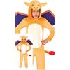 FIESTAS GUIRCA | Costume Drago Bambino - Tuta Arancione per Feste e