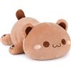 shownicer - Peluche a forma di tenero orsetto marrone, cuscino e peluche, giocattolo imbottito, da regalare a bambine, bambini e amanti dei peluche, 30 cm