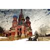 LHJOYSP 3d puzzle 1000 pezzi Città inverno recinzione di neve Cremlino di Mosca Russia Cattedrale di San Basilio Putin Capital 75x50cm