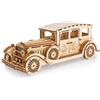 Hallisun Puzzle 3D in legno per adulti, Kit modello meccanico auto d'epoca puzzle 3D, Costruzione modello auto retrò in legno, Autoassemblaggio fai da te Regali di compleanno di Natale 187 pezzi