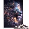 AITEXI Puzzle 1000 pezzi Puzzle in legno con leone e galassia, per adulti e bambini dai 12 anni in su, come regalo per tutta la famiglia e 1000 pezzi (50x75 cm)