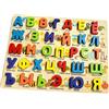 Almencla 1 Pezzo di Puzzle in Legno con Parole Dell'alfabeto Russo, Giocattolo Prescolare