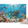 DAFUfbw Sunken Ship Adulto Jigsaws 1000 Pezzi Riciclato Material Puzzle Educativo Gioco Decompression Genitore-Figlio Gioco Accessori for Home 70x50cm/1000pcs