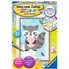 Ravensburger Spieleverlag Ravensburger CreArt 28695 - Sweet Raccoon - Dipinto con numeri per bambini dai 7 anni in su, set di pittura con cornice, pennello e colori acrilici, regalo per ragazze e ragazzi