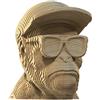 CARTONIC Scimmia Non Vedo Puzzle 3D in Cartone - Modellino da Costruire | 95 Pezzi, 16 × 15 × 12 cm - Kit Scultura Fai da Te da Dipingere, Materiali Riciclati, Ragazzi e Adulti, Idea Regalo