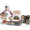 BAKAJI Playset Pizzeria con Registratore di Cassa, Pos e Forno per Pizza, Gioco Imitazione Ristorante per Bambini con Tantissimi Accessori Realistici, Giocattoli di Ruolo Educativi, Idea Regalo