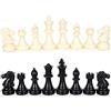 Tomedny pedine scacchi, interni di scacchi 32 pezzi in set di set di scacchi completi totali per set di giochi portatili per esterno interno (Medium King height 64 mm)