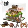 TOPBSFARNY Kit per Casa delle Bambole in Miniatura 1:24 Stile Cinese FAI DA TE Cottage Meraviglia Città Antica Villa Fatta a Mano Modello di Casa Creatività Regalo di Compleanno per Donna (con